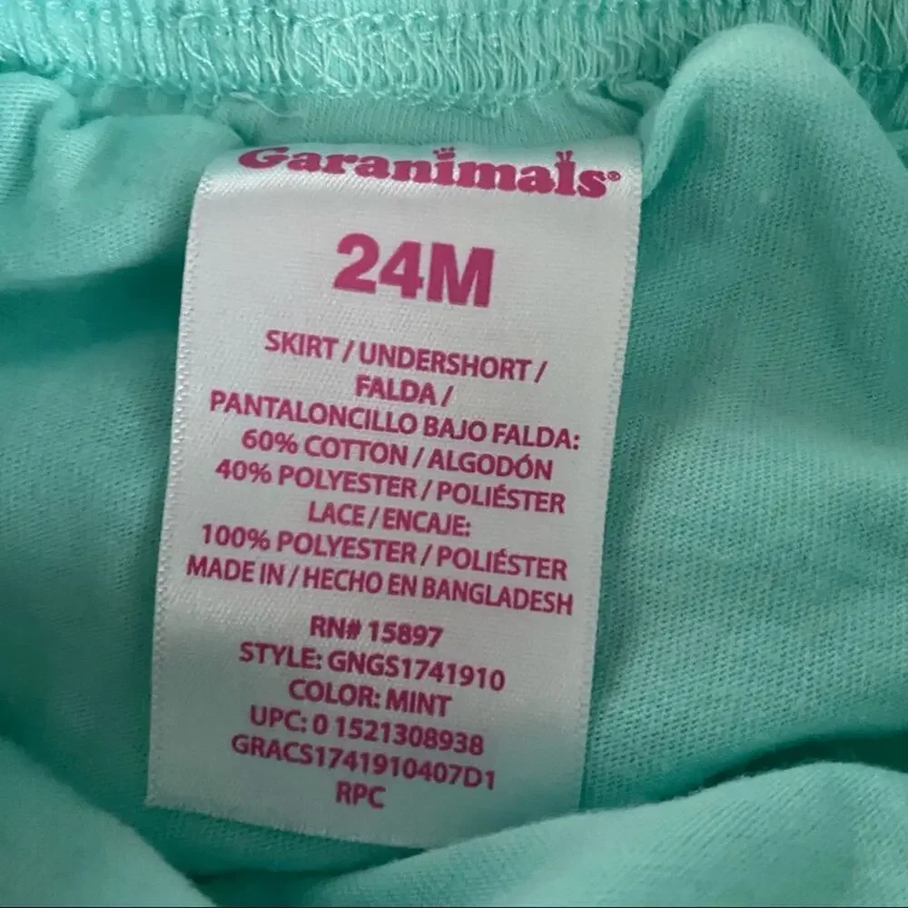 Girl's Teal Tiered skirt Sz 24 months Toddler Skirt
